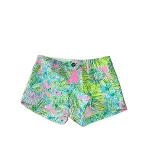Lilly Pulitzer Coconut Jungle Women’s Walsh shorts Size 00 EUC Pockets